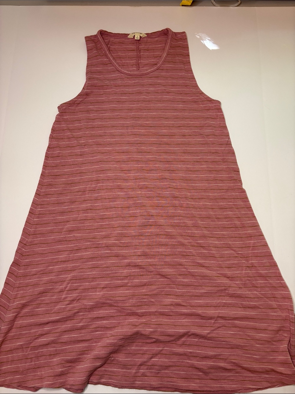 Madewell Mauve Striped Summer Tank Top Dress